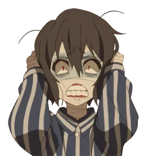 😱 アニメ, ゾンビ, ホラー, 怖い, アンデッド, モンスター telegram sticker