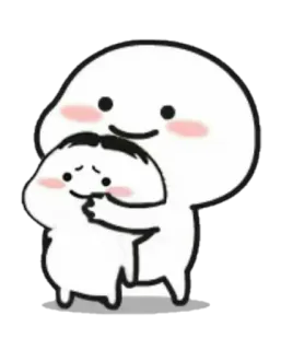 🍢 かわいい, 漫画, ハグ, イラスト telegram sticker