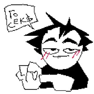 🥴 Гo секф Emoji, Ofensivo, Texto, Ruso, Gesto telegram sticker