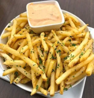 🍲 fries, french fries, food, snack, side dish, sauce telegram sticker