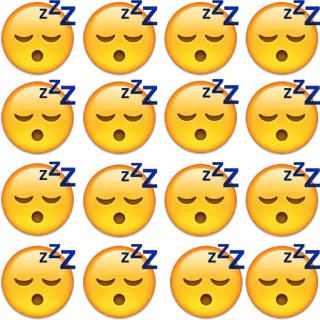 😴 dormir, emoji, cansado, adormilado, zzz whatsapp sticker