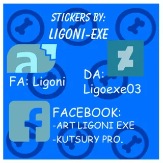 ❗ STICKERS BY:
LIGONI-EXE
FA: Ligoni
DA: Ligoexe03
FACEBOOK:
-ART LIGONI EXE
-KUTSURY PRO. artist, social media, stickers, online presence telegram sticker