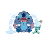 😭 Stitch sad, crying, cartoon, character, alien whatsapp sticker