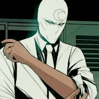 🌙 Moon Knight มาร์เวล, มูนไนท์, ซูเปอร์ฮีโร่, หนังสือการ์ตูน whatsapp sticker