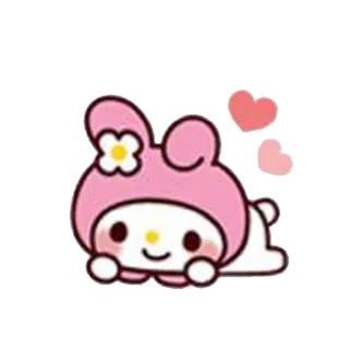 💕 My Melody My Melody, Sanrio, lindo, dibujos animados, rosa whatsapp sticker