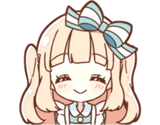 😊 аниме девушка, милая, лента, каваий, блондинка telegram sticker