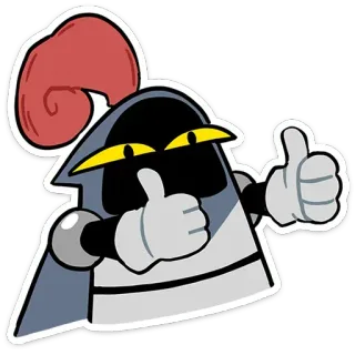 👍 Meta Knight Kirby Meta Knight, Kirby, Videospiel, Daumen hoch, Charakter, Cartoon telegram sticker