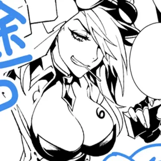 😷 Anime, Donna, Lecca-lecca, Sexy, Personaggio, Illustrazione telegram sticker