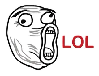 ® LOL Meme, Lol, Engraçado, Internet, Expressão, Risada telegram sticker