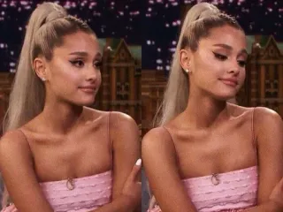 🙃 Ariana Grande prominente, sängerin, popstar, frau, porträt whatsapp sticker