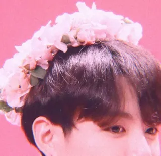 🎀 person, hair, flower crown, pink whatsapp sticker