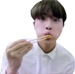 🍜 eating, food, Asian food, chopsticks, man, portrait telegram sticker