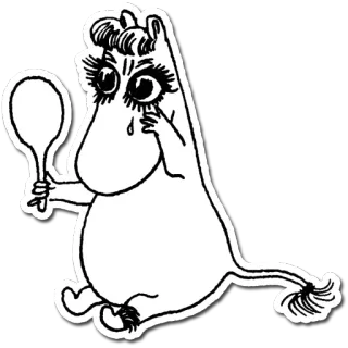👁 Snorkmaiden Moomins Dibujos animados, Snorkmaiden, Moomins, Personaje, Llorando telegram sticker