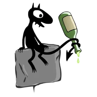🍾 Luci Disenchantment ปีศาจ, เบียร์, แอลกอฮอล์, ตลก, Disenchantment, การ์ตูน telegram sticker