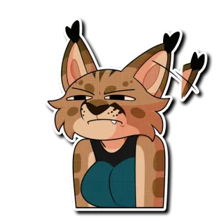 😒 кот, стикер, мультик, животное, усмешка telegram sticker