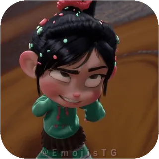 😏 Vanellope von Schweetz Wreck-It Ralph telegram sticker