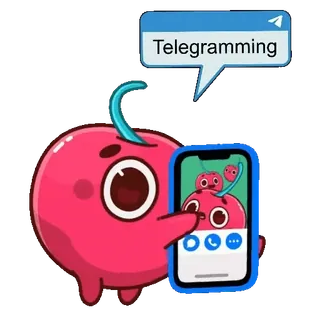 🍒 Diggy Telegram Telegramming diggy, telegram, sticker, phone, chatting, character, cute, messaging whatsapp sticker