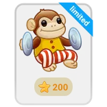 🎁 limited małpa, zabawka, cymbałki, kreskówka, edycja limitowana whatsapp sticker