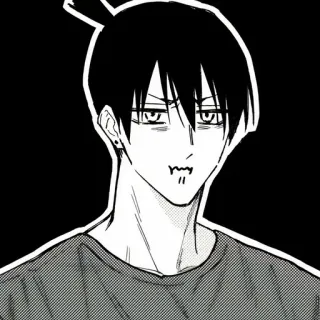 😠 Aki Hayakawa Chainsaw Man Аниме, Манга, Человек-бензопила, Аки Хаякава, Персонаж, Комикс telegram sticker