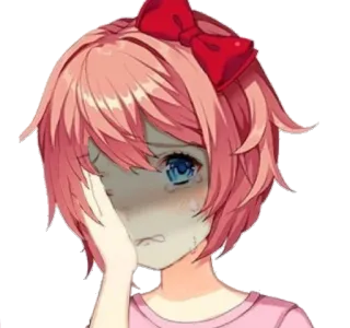 😭 Sayori Doki Doki Literature Club! anime, crying, sad, Sayori, Doki Doki Literature Club telegram sticker