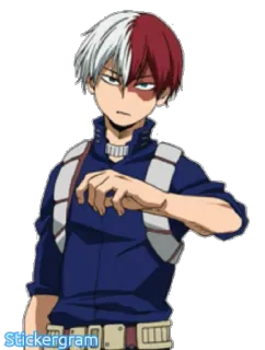 😍 Shoto Todoroki My Hero Academia Аниме, Шото Тодороки, Моя геройская академия, Манга, Герой, Персонаж whatsapp sticker