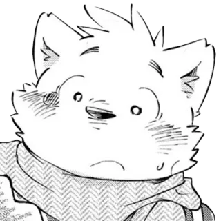 😕 Anime, Furry, Illustration, Cartoon, Tier telegram sticker