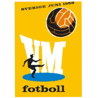 🇸🇪 1958 FIFA World Cup SVERIGE JUNI 1958 VM fotboll 1958, world cup, sweden, football, soccer, vintage, sports, fifa telegram sticker