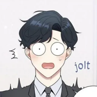 🐚 jolt в шоке, удивлен, аниме, манга, выражение whatsapp sticker