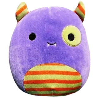 👹 Squishmallow, Mostro, Peluche, Giocattolo, Viola, Carino telegram sticker
