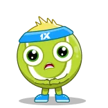 😨 1X Теннисный мяч, Персонаж, Мультфильм, Спорт, Талисман whatsapp sticker