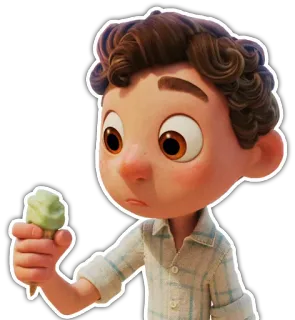 🍦 Luca Paguro Luca luca, disney, pixar, film, figur, eis telegram sticker