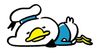 🐮 Donald Duck cartoon, donald duck, sleeping, disney, animal, duck telegram sticker