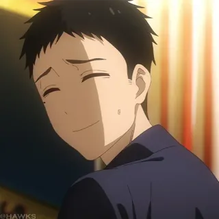 🎎 animé, homme, souriant telegram sticker