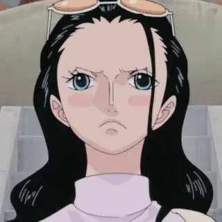 👑 Nico Robin One Piece Anime, Femme, sérieuse, Nico Robin whatsapp sticker