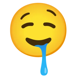 🤤 emoji, bave, affamé, excité, joyeux telegram sticker