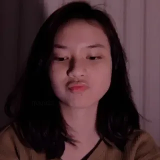 👍 masuk! donna, indonesiana, labbra, ragazza, viso telegram sticker