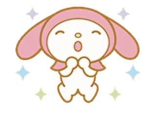 💖 My Melody My Melody, Sanrio, kawaii, cute, bunny telegram sticker