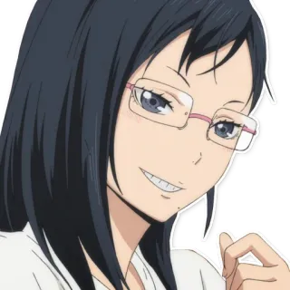 😂 Kiyoko Shimizu Haikyuu!! Аниме, Менеджер, Haikyuu, Киёко, Симидзу telegram sticker