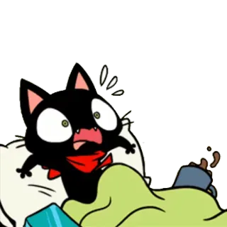 😱 Luci Disenchantment Luci, Desencanto, gato de desenho animado, série animada, gato, reação, assustado telegram sticker