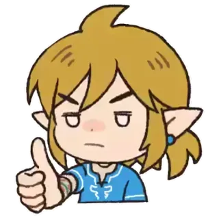 👍 Link The Legend of Zelda link, zelda, nintendo, personaje, pulgar arriba telegram sticker