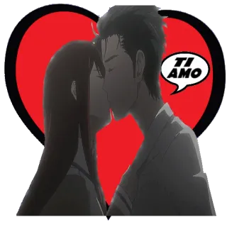 ❤️ TI AMO любовь, поцелуй, романтика, аниме, сердце telegram sticker