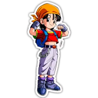 👧 Pan Dragon Ball Pan, Dragon Ball, Anime, Kartun, Karakter, Ransel whatsapp sticker