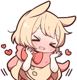 😍 anime, cute, cartoon, kawaii, heart, love whatsapp sticker