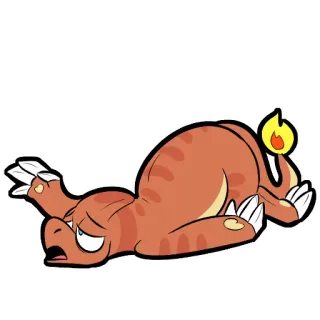 😩 desenho animado, lagarto, Pokémon, Charmander, animal, fofo telegram sticker