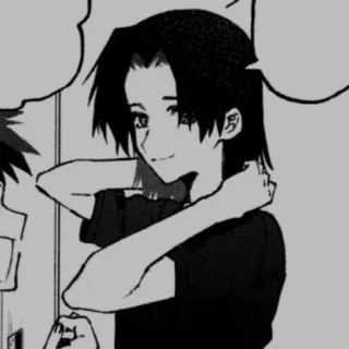 🗝 Manga, Anime, Karakter, Hitam putih telegram sticker