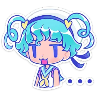 💬 ... Anime, Dibujo animado, Lindo, Personaje, Emoji, Manga, Chica telegram sticker