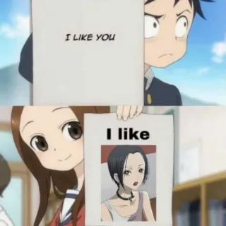 🤭 I LIKE YOU
I like Anime, Lãng mạn, Thích, Con trai, Con gái, Tin nhắn telegram sticker