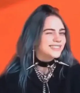 😉 Billie Eilish นักร้อง, Billie Eilish, ป็อปสตาร์, คนดัง telegram sticker