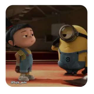 😒 Agnes Despicable Me Minion, Cartoon, Animation, Film, Figur, Ich Einfach Unverbesserlich, Lustig, Süß telegram sticker