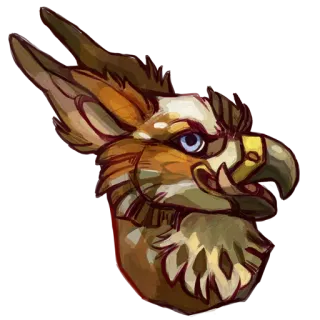 😏 griffin, bird, animal, fantasy, creature telegram sticker